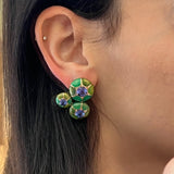 Unique Green Earrings - Tanzanites