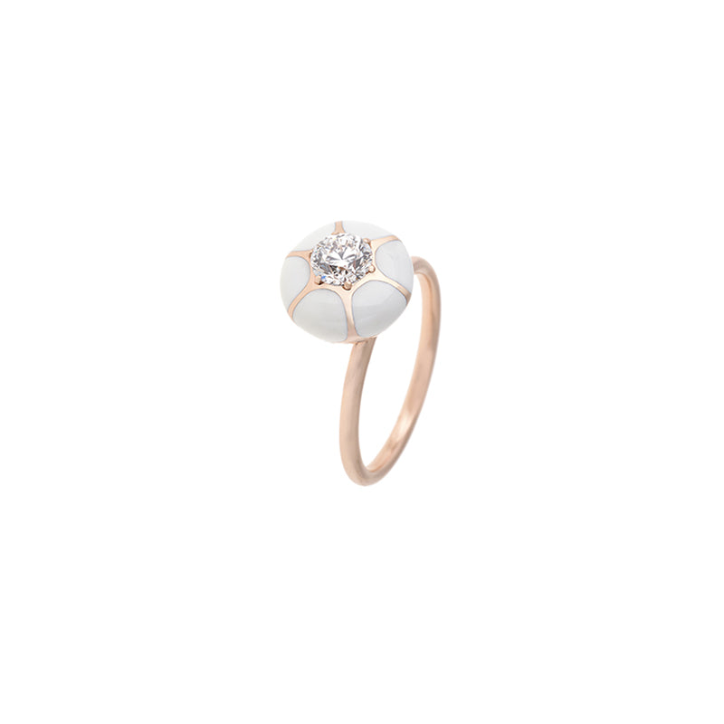 Sea Flowers Ivory Ring - Diamond