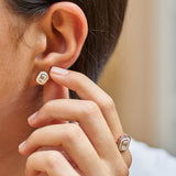 Mina Boucles d'oreilles en ivoire - Diamants
