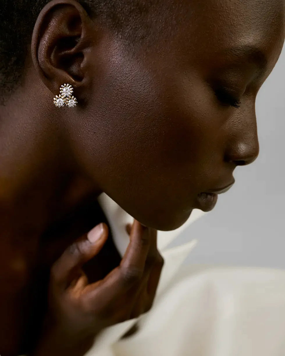 Poppy Earrings - Diamonds