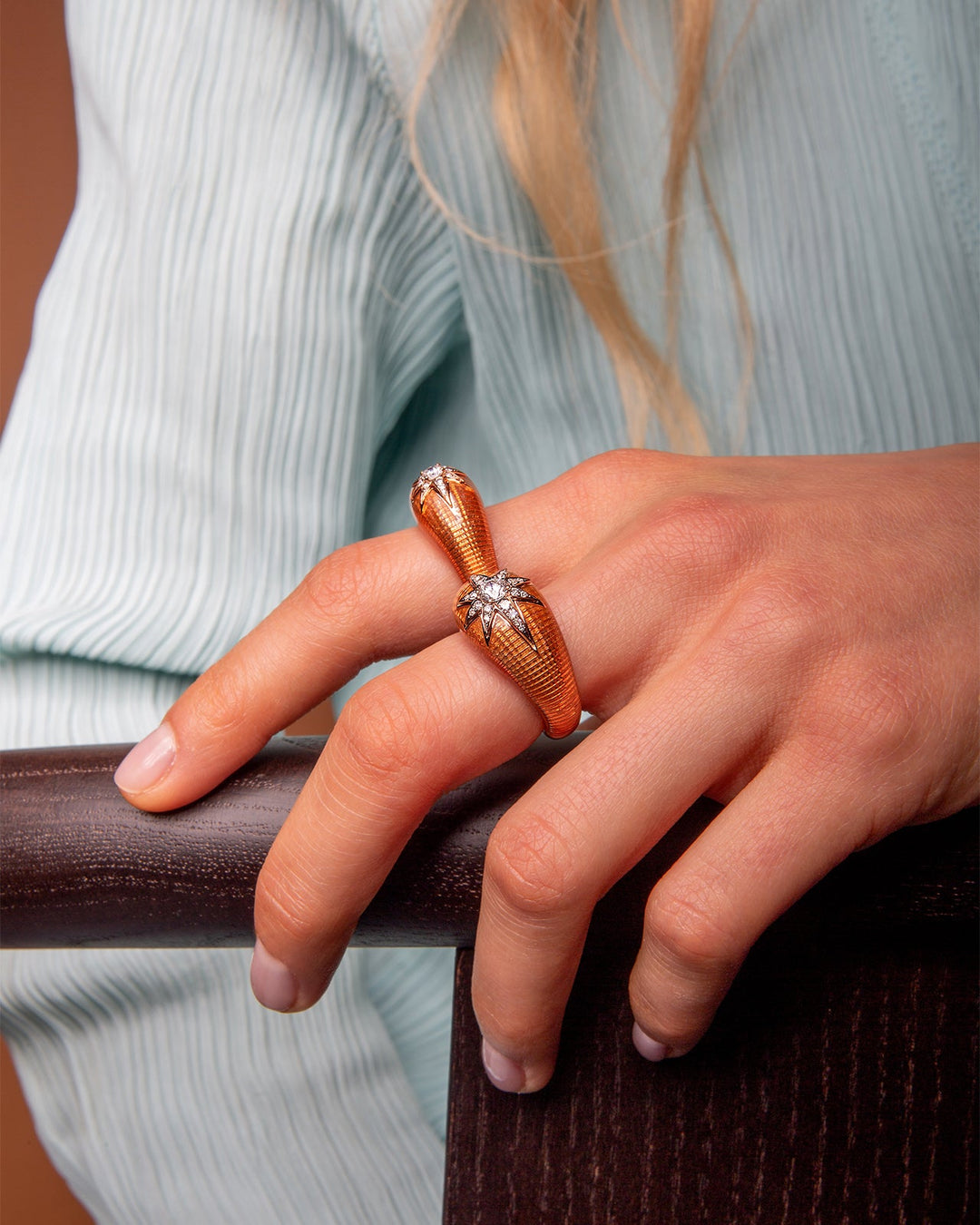 Aïda Orange Ring - Diamonds