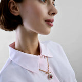 Beirut Rosace Necklace - Pink Tourmaline - Diamonds